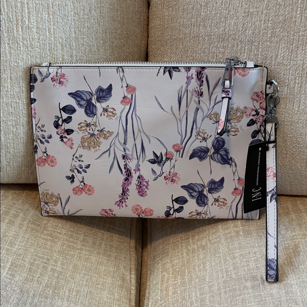 INC International Concepts Floral Print Wristlet